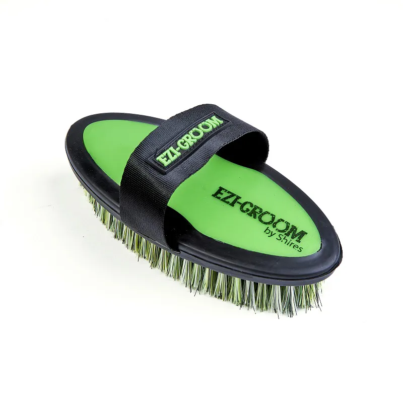 EZI-GROOM Grip Body Brush Small in Lime Green